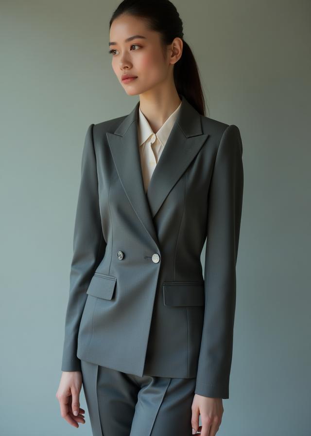 Traje sastre femenino gris